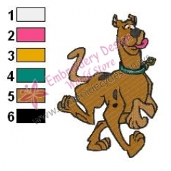 Scooby Doo Walking Embroidery Design